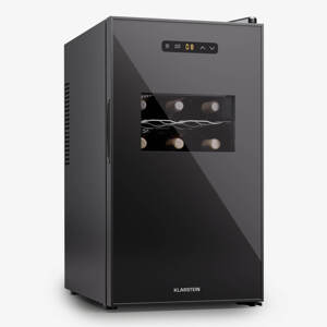 Klarstein Silent Vino 18 Uno, chłodziarka do wina, 46 l, 18 butelek, 5-18°C, dotykowy panel sterowania
