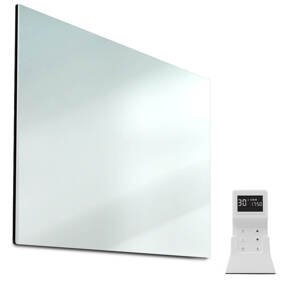 Klarstein Marvel Mirror 600, panel grzewczy na podczerwień, grzejnik, 600 W, programator tygodniowy, lustro
