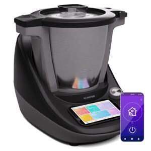 Klarstein Aria Grande Smart, robot kuchenny, 1700 W, 4,7 l, sterowanie za pomocą aplikacji, gotowanie na parze, wyświetlacz 5″ TFT displej