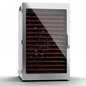 Klarstein Captain Jerky 160, suszarka spożywcza, automat do suszenia, 1500 W, 30-90°C, timer 24 h, stal nierdzewna
