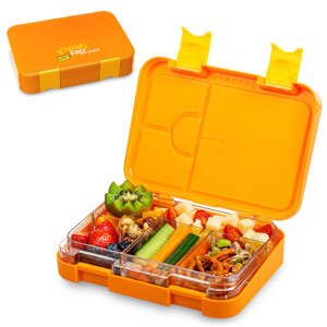 Klarstein schmatzfatz junior, śniadaniówka, lunchbox, pojemnik na lunch, 6 przegródek, 21,3 x 15 x 4,5 cm, nie zawiera BPA