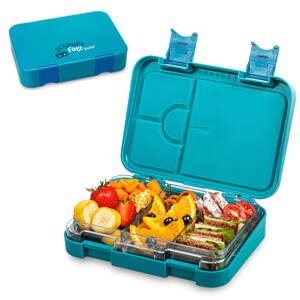 Klarstein schmatzfatz junior, śniadaniówka, lunchbox, pojemnik na lunch, 6 przegródek, 21,3 x 15 x 4,5 cm, nie zawiera BPA