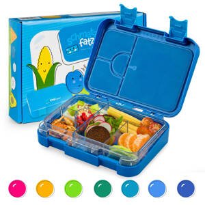Klarstein schmatzfatz junior, śniadaniówka, lunchbox, pojemnik na lunch, 6 przegródek, 21,3 x 15 x 4,5 cm, nie zawiera BPA