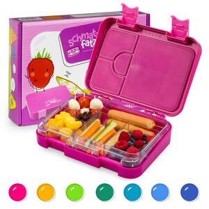Klarstein schmatzfatz junior, śniadaniówka, lunchbox, pojemnik na lunch, 6 przegródek, 21,3 x 15 x 4,5 cm, nie zawiera BPA