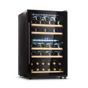 Klarstein Barossa 40D, chłodziarka do wina, 2 strefy, 135 l, 41 butelek, szklane drzwi, dotykowa