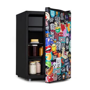 Klarstein Cool Vibe 70+, lodówka, 72 l, 2 półki, styl Stickerbomb