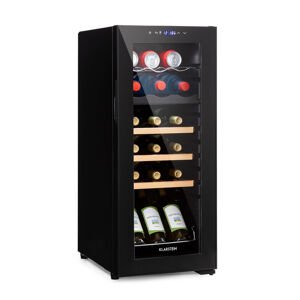 Klarstein Bovella 18 Duo+, chłodziarka do wina, dwustrefowa, 50 l, 18 butelek, szklane drzwi