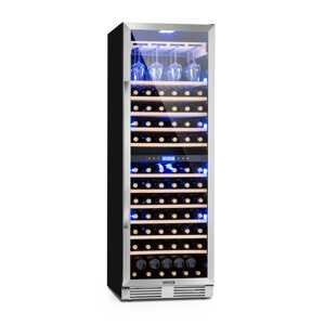 Klarstein Vinovilla Grande Duo, chłodziarka do wina, pojemna, 425 l, 165 butelek, 3-kolorowe oświetlenie LED