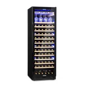 Klarstein Vinovilla Onyx Grande, chłodziarka do wina, pojemna, 433 l, 165 butelek, czarna
