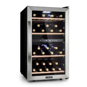 Klarstein Vinamour 45D, chłodziarka do wina, 2 strefy, 118 l, 45 butelek, 5-18°C, stal szlachetna