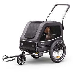 KLARFIT Goldie S Hybrid, przyczepka rowerowa dla psa, dla małych/średnich ras, siatka poliestrowa
