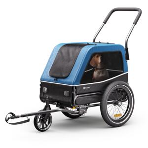 KLARFIT Goldie S Hybrid, przyczepka rowerowa dla psa, dla małych/średnich ras, siatka poliestrowa