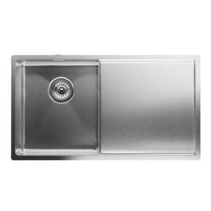 Klarstein TitanSteel zlewozmywak kuchenny z ociekaczem, 79 x 44 cm, nierdzewny, odporny na zarysowania, żaroodporny