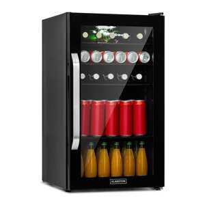 Klarstein Beersafe 3XL Onyx, lodówka na napoje, 98 l, 4 półki, szklane drzwi