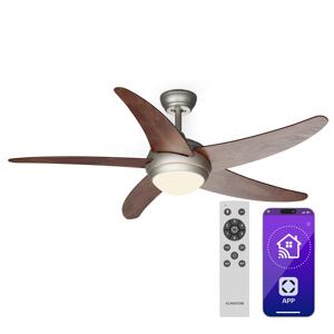 Klarstein Bolero 2 w 1 Smart, wentylator sufitowy, Ø 132 cm, lampa 55 W, pilot zdalnego sterowania, sterowanie za pomocą aplikacji, 2 kierunki obrotów