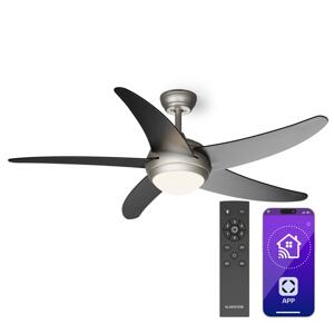 Klarstein Bolero 2 w 1 Smart, wentylator sufitowy, Ø 132 cm, lampa 55 W, pilot zdalnego sterowania, sterowanie za pomocą aplikacji, 2 kierunki obrotów