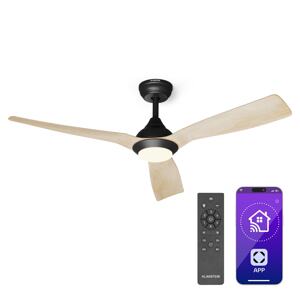 Klarstein Fiji Flow 2 w 1 Smart, wentylator sufitowy, Ø 152 cm, lampa LED, pilot zdalnego sterowania, sterowanie za pomocą aplikacji, 2 kierunki obrotów