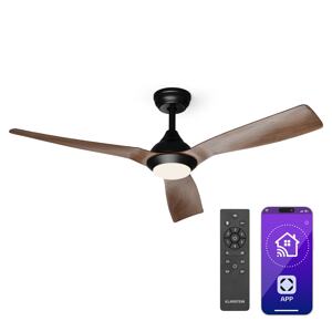 Klarstein Fiji Flow 2 w 1 Smart, wentylator sufitowy, Ø 132 cm, ściemniana lampa LED, pilot zdalnego sterowania, sterowanie za pomocą aplikacji, 2 kierunki obrotów