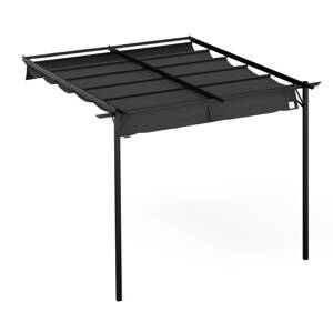 Blumfeldt Pantheon Wall, pergola 3 x 3 m, do montażu naściennego, stal malowana proszkowo, odporna na warunki atmosferyczne