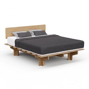 Blumfeldt NordicAura Queen rama łóżka dwuosobowego, 160 cm x 200 cm, wytrzymała, bez użycia narzędzi, drewno eukaliptusowe, pólka