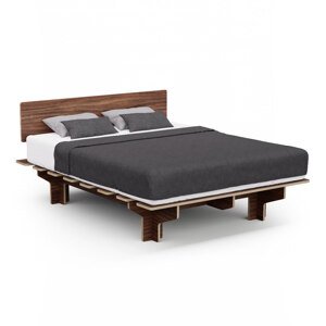 Blumfeldt NordicAura Queen rama łóżka dwuosobowego, 160 cm x 200 cm, wytrzymała, bez użycia narzędzi, drewno eukaliptusowe, pólka