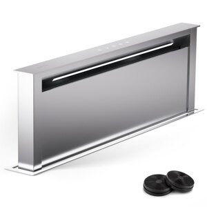 Klarstein Royal Flush Eco 90, okap kuchenny blatowy, 90 cm, 604 m³/h, klasa energetyczna A++, filtry węglowe