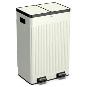Klarstein Grama 60, kosz na odpady z pedałem, 60 l/2 x 30 l, cichy, tworzywo PP, retro