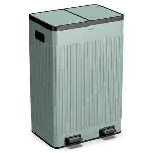Klarstein Grama 60, kosz na odpady z pedałem, 60 l/2 x 30 l, cichy, tworzywo PP, retro