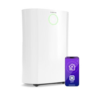 Klarstein DryFy ProConnect 16L osuszacz powietrza, 16 l/doba, 24 m², Wi-Fi, aplikacja, wskaźnik LED, dobowy programator czasowy