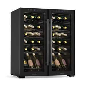 Klarstein Shiraz chłodziarka do wina, 2 strefy chłodzenia, oświetlenie LED, sterowanie dotykowe, wolnostojąca