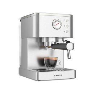 Klarstein SteelPresso ekspres do kawy kolbowy, kompaktowy, 20 bar, spieniacz do mleka, podgrzewacz do filiżanek