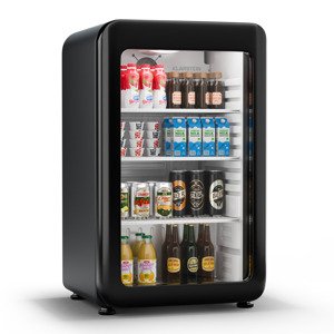 Klarstein Audrey Evo lodówka na napoje, design retro, szklane drzwi, 93 l, klasa energetyczna C
