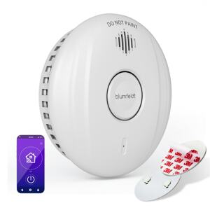 Klarstein SmartVigil Connect WiFi czujnik dymu, 3-letnia bateria, sterowanie za pomocą aplikacji, bez wiercenia