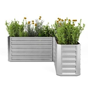 Blumfeldt High Grow podwyższona grządka, kształt litery L, odporna na warunki atmosferyczne, odporna na korozję, wytrzymała, 742 l