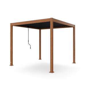Blumfeldt LuminaHaven Pergola ogrodowa 3x3 Stal ocynkowana Kolor drewna