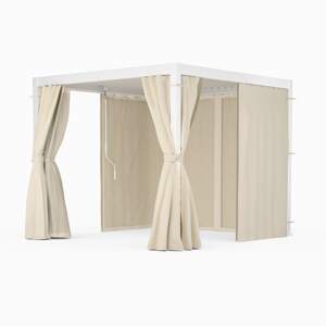 Blumfeldt LuminaHaven Pergola ogrodowa 3x3 z zasłonami i moskitierą