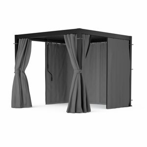 Blumfeldt LuminaHaven Pergola ogrodowa 3x3 z zasłonami i moskitierą