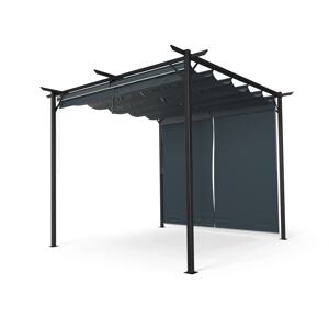 Blumfeldt Pantheon Robust, altana ogrodowa, 3 x 3 m, stal malowana proszkowo, odporność na warunki atmosferyczne, rolety boczne