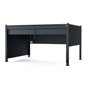 Blumfeldt Pantheon Cortina altana ogrodowa 3x4 m, odporna na warunki atmosferyczne, malowana proszkowo, rolety boczne