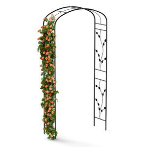 Blumfeldt FloraBelle Curve pergola łukowa do róż, dekoracyjny wzór liści, odporna na warunki atmosferyczne, podpora do pnączy