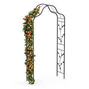 Blumfeldt FloraBelle Curve pergola łukowa do róż, dekoracyjny wzór liści, odporna na warunki atmosferyczne, podpora do pnączy