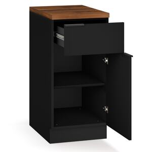 Blumfeldt WoodVista szafka kuchenna z szufladami | Solidny blat MDF | Cichy domyk | Aluminiowe uchwyty