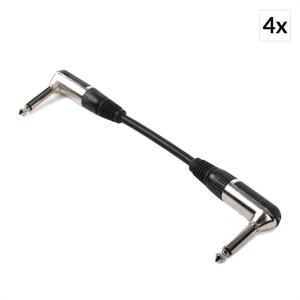FrontStage 4x Kabel krosowy jack 6,35 mm 15cm zagięty