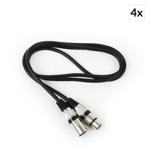 FrontStage Kabel XLR komplet 4 sztuki 1,5m męski / żeński