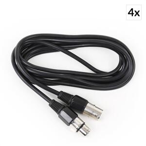 FrontStage Kabel XLR komplet 4 sztuki 3m męski / żeński