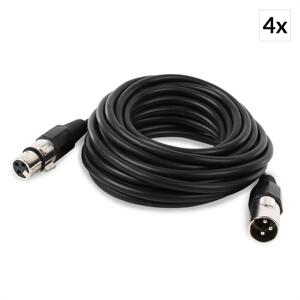Electronic-Star XLR komplet 4 kabli 6m męski na żeński
