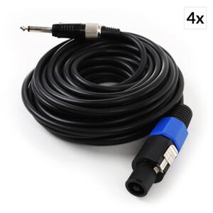 Electronic-Star Kabel podłączeniowy dł. 10m wtyk PA na6,3mm wtyk jack mono 4 sztuki
