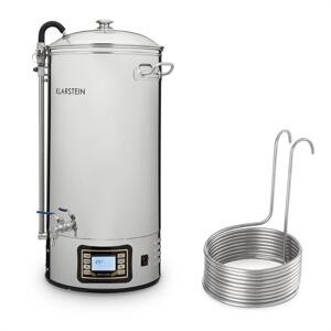 Klarstein Mundschenk XXL + chłodnica zanurzeniowa, sprzęt do warzenia piwa, 3000 W, 50 l, stal nierdzewna 304